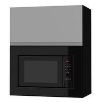 MIKROWELLENUMBAUSCHRANK Avellino W2MK/60 dust grey Acryl matt / Schwarz 60 / 32,5 / 72cm - Schwarz/Grau, Holz/Holzwerkstoff (60/72/32.5cm) - Feldmann-Wohnen