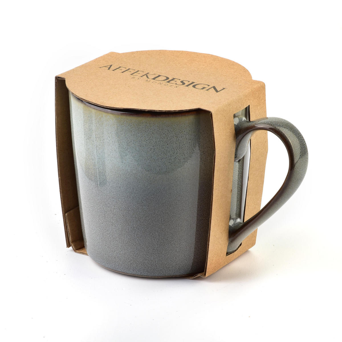 BECHER Lotta Graubraun 9.5/13.5/9.2 cm Keramik - Graubraun, Keramik (0.4L) - Mondex