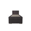 BOXBETT ZILANO 1 mit Matratze H3 und Topper 90x200 Cosmic 97 rechts - Grau, Holz/Textil (90/200cm) - Bedante