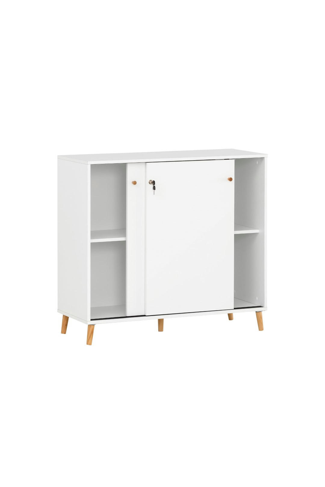 Thumbnail - Proregal Aktenschrank, Weiß, Holz, 100x92.6x41 cm, Arbeitszimmer, Aktenschränke