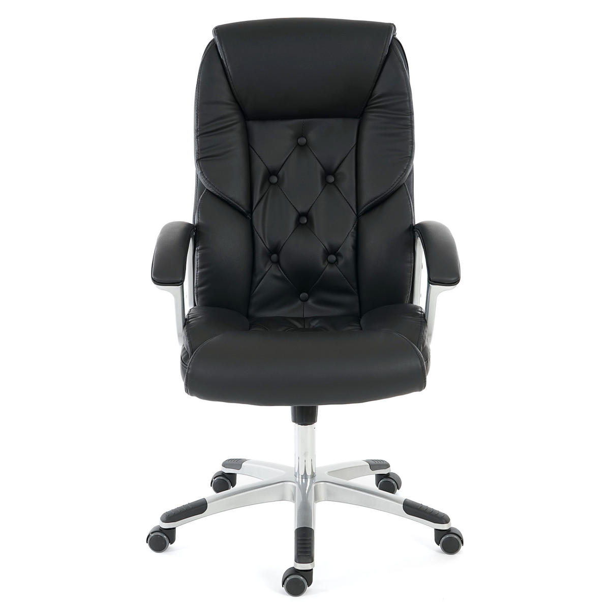 PROFI-BÜROSTUHL XXL Schwarz - Schwarz, Textil (68/125/77cm) - MCW