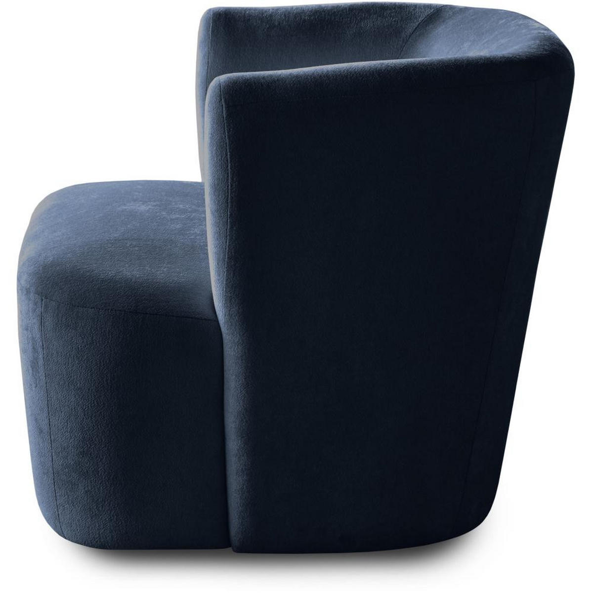SESSEL Nori dunkelblau velour - Schwarz/Dunkelblau, Kunststoff/Textil (75/68/72cm) - Beautysofa