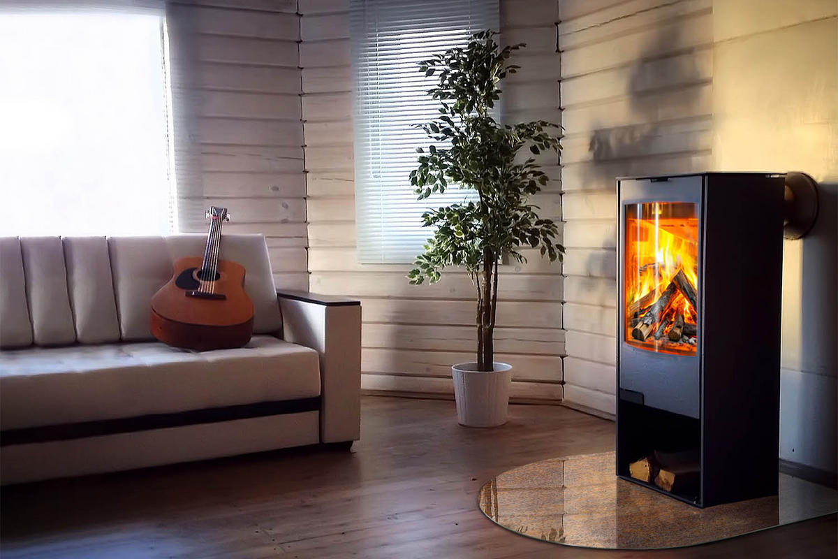 GLASPLATTE für Kamin 100x100 cm - Braun, Glas (100/100/0.4cm) - TULUP