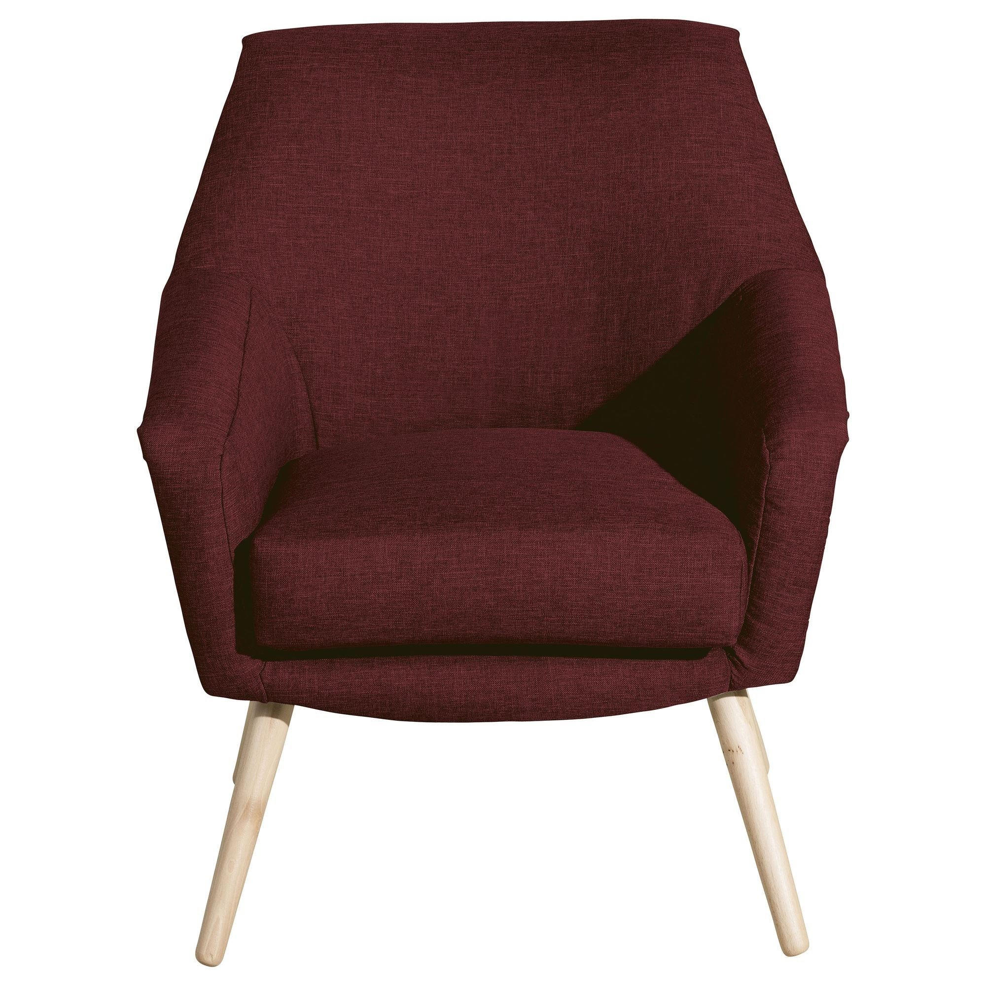 SESSEL Kachka Bezug Flachgewebe Buche natur / rot - Rot, Kunststoff (67/81/71cm) - 58aufmkessel