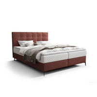 BOXBETT INAO 140x200 mit Matratze H3, Bonell und Topper ARAGON 59 - Rot, Textil (140/200cm) - Bedante