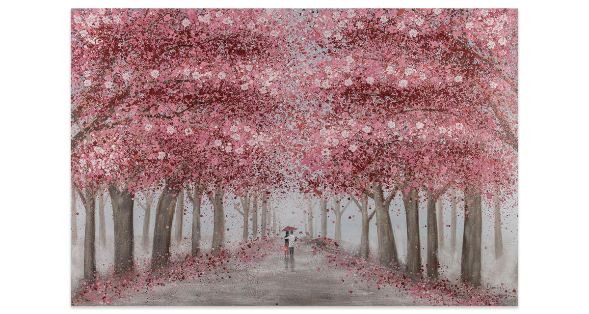 ÖLGEMÄLDE 120/80 cm - Pink, Holz/Textil (120/80cm) - KUNSTLOFT