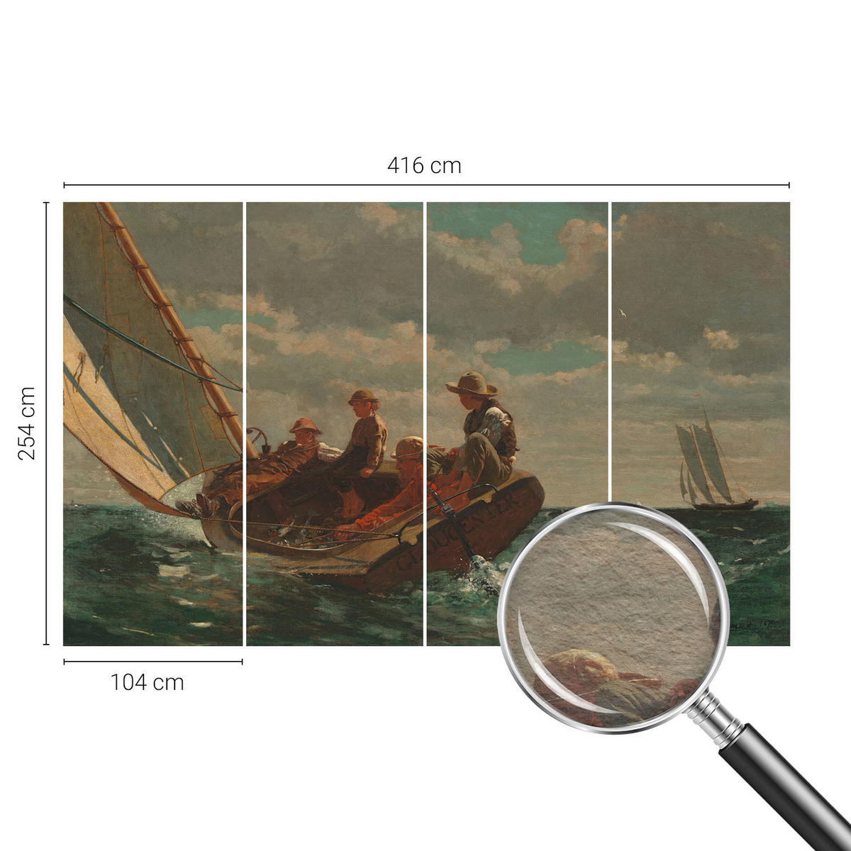 FOTOTAPETE 416x254 cm - Seeexpedition - Blau, Textil (416/254cm) - Wallfluent