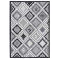 TEPPICH In-Outdoor Grau Abstract - Kurzflor Rechteckig - 120 x 170 cm - Grau, Textil (120/170cm) - Mazovia