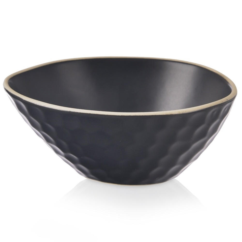 SNACKSCHALE Keramik 130 ml Schwarz - Schwarz, Keramik (8.5/11/4.5cm) - Orion 