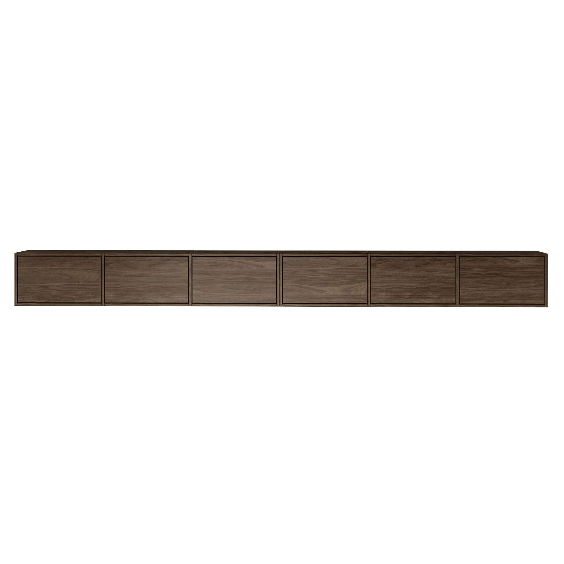 TV-LOWBOARD Framme hängend Walnussoptik Wisconsin 300/30/30 cm - Dunkelbraun, Holzwerkstoff (300.2/30/30cm) - Selsey