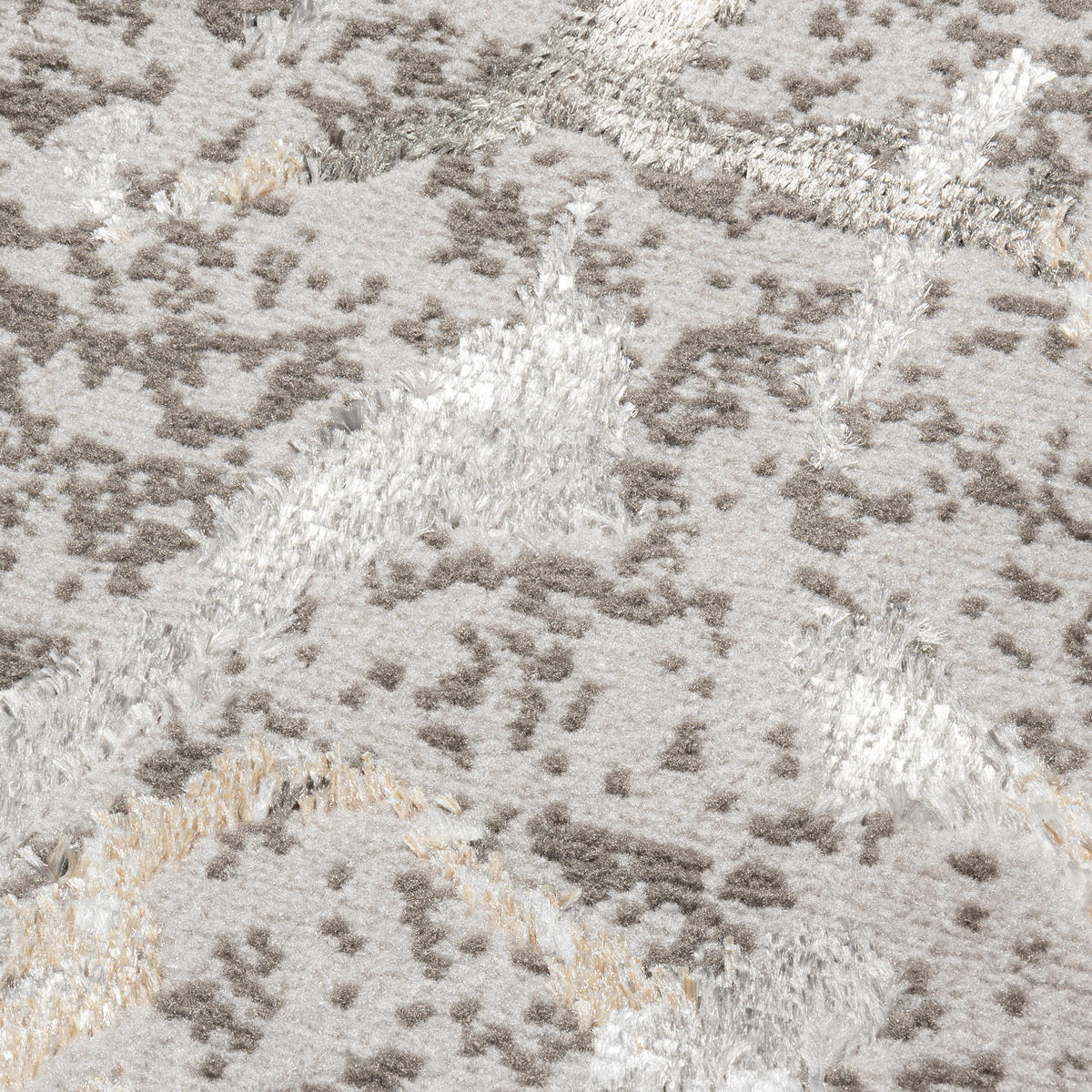 TEPPICHLÄUFER CRYSTAL hellgrau abstrakt 120/300 cm - Hellgrau, Textil (120/300cm) - Tapiso