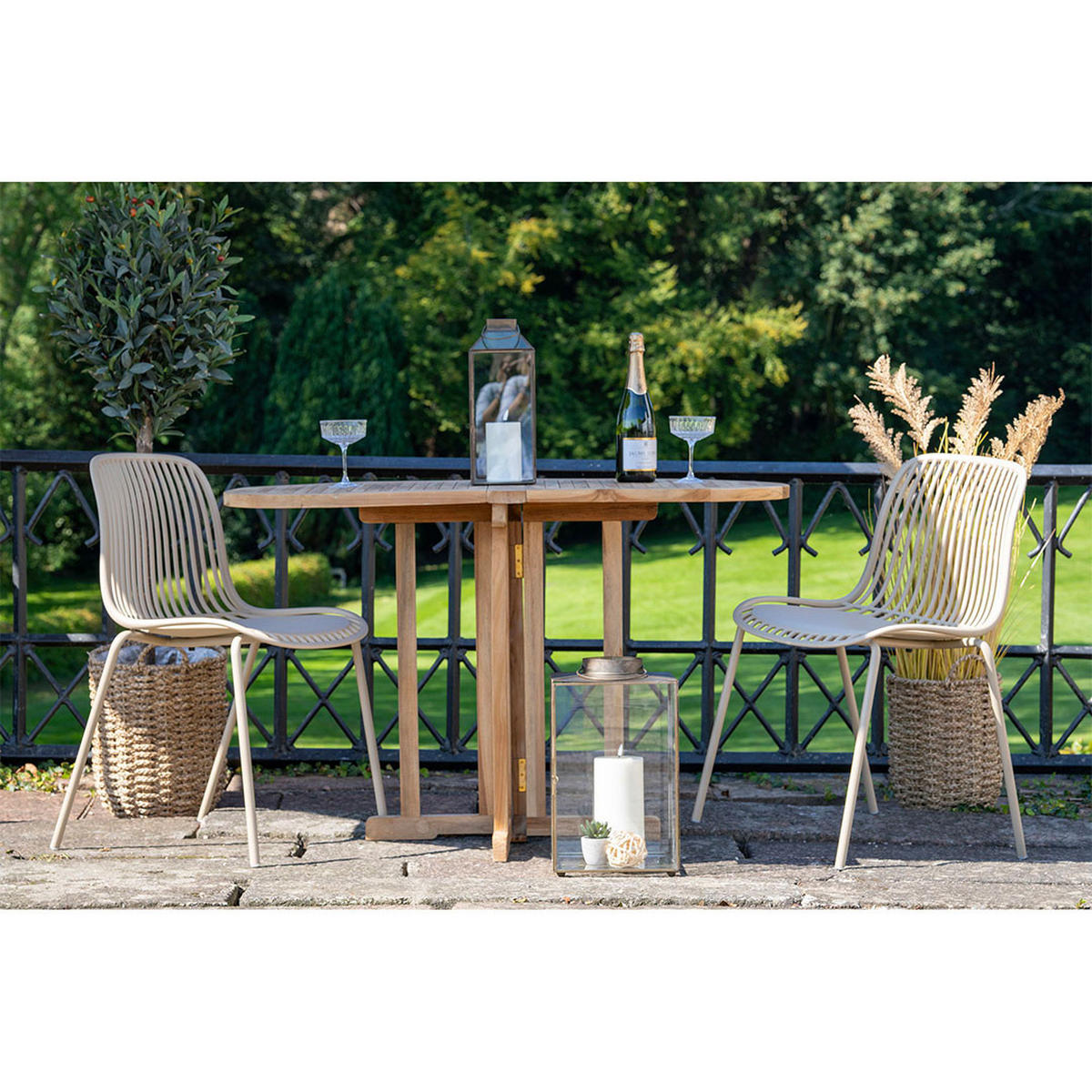 GARTENSTUHL, Branson, Stühle Sandfarben, Metall, 47 x 55 x 82 cm - Sandfarben, Metall (47/82/55cm) - ebuy24