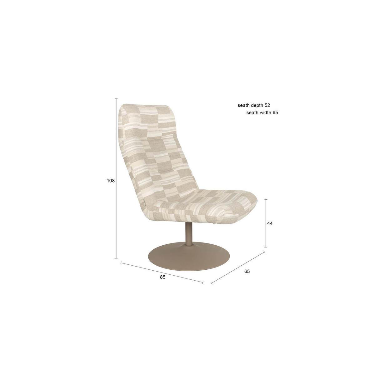 SESSEL Ume Deco Beige - Beige, Kunststoff (65/108/85cm) - Zuiver