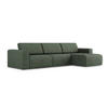 ECKSOFA rechts Strukturstoff Stoff Grün - Blau/Schwarz, Kunststoff/Textil (314/167cm) - Makamii