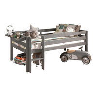 KOJENBETT Karolina 208x83x105 aus Massivholz in Grau - Grau, Holz (90/200cm) - 58aufmkessel