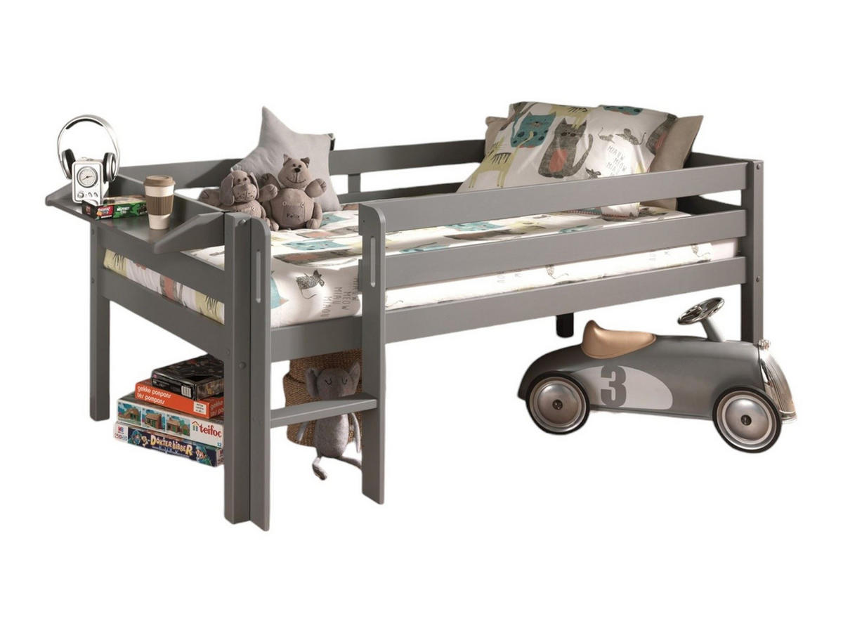 KOJENBETT Karolina 208x83x105 aus Massivholz in Grau - Grau, Holz (90/200cm) - 58aufmkessel