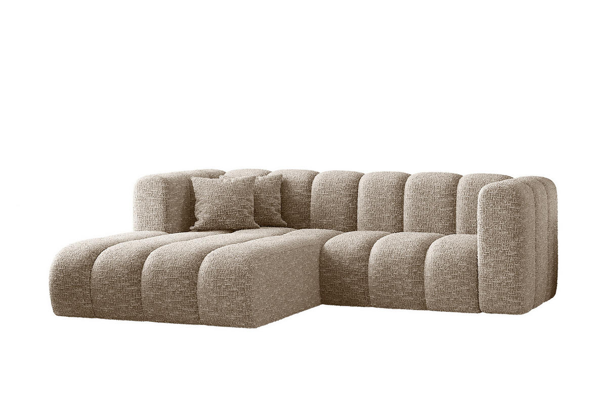 ECKSOFA L-form Sofa Grand modular stoff Haga Beige Links - Beige, Holz (179/227cm) - Kaiser Möbel