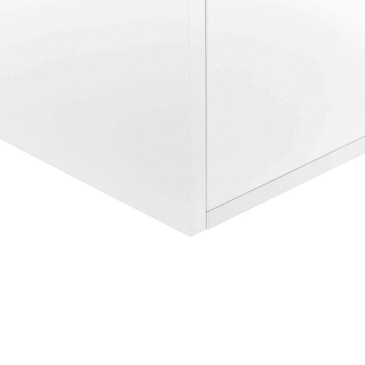 TV-MÖBEL Weiß, Hellbraun CHEVAL 40/140/50 cm - Weiß, Holzwerkstoff (140/50/40cm) - Beliani