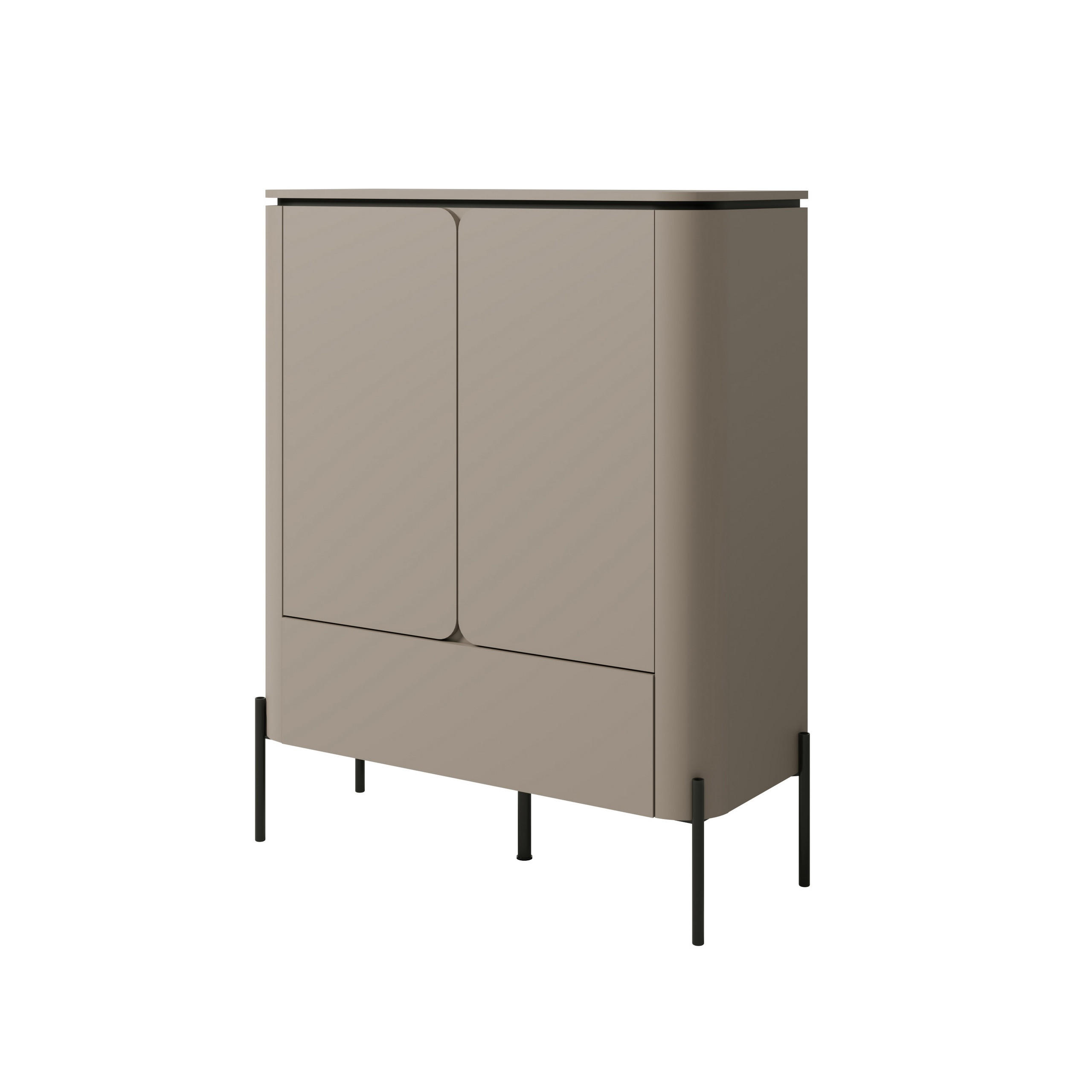 SIDEBOARD BELTA 98x39,5x123,2 cm mit 1 Schubladen und 2 Türen Congo - Beige, Holzwerkstoff (98/123.2/39.5cm) - MASSENO