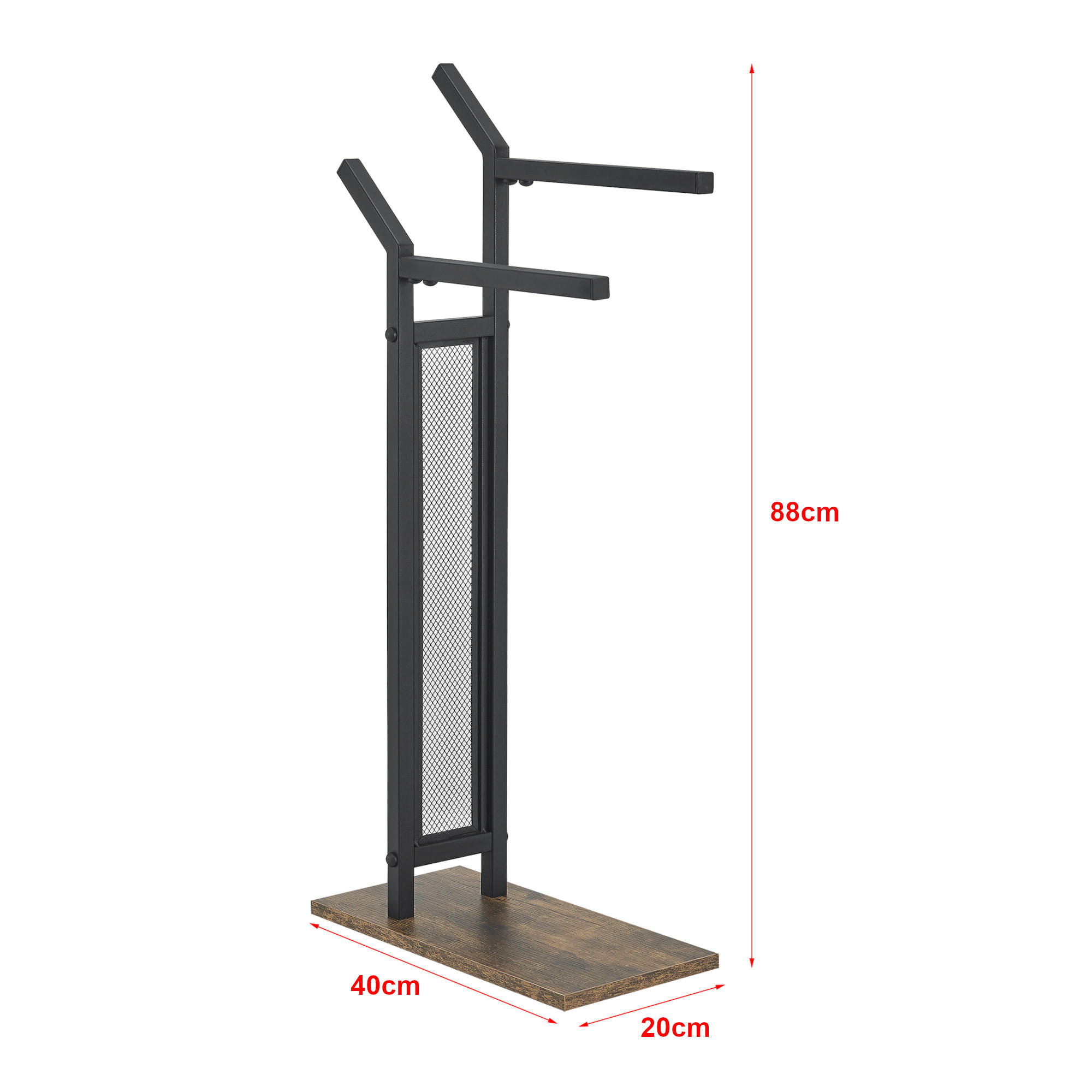 HANDTUCHSTÄNDER Telavi - Schwarz, Metall (40/88/20cm) - [en.casa]
