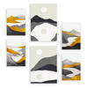POSTER Set Mit 6 Bergrahmen In Kulissen Abstracts Ästhetische Dekorative Gemälde Für Ihr Wohnzimmer, Schlafzimmer, Zuhause A3 & A4 Rahmenlos - Klar, Papier (29/3cm) - Nacnic