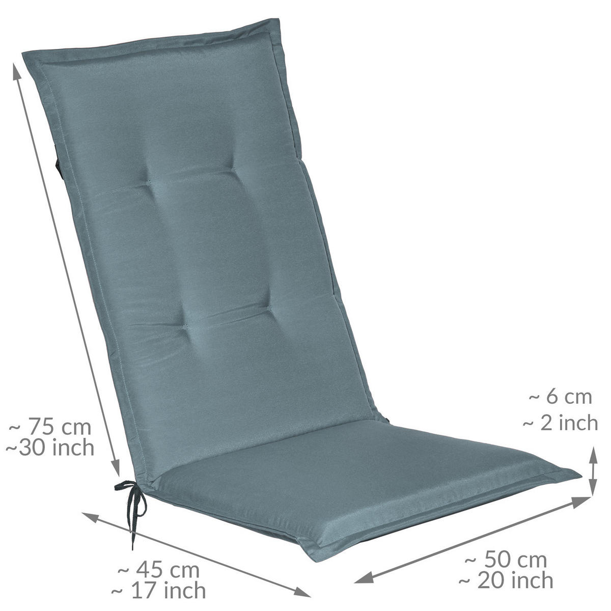 HOCHLEHNER Loft HL 120x50x6cm Taubenblau (2tlg) - Blaugrau, Textil (50/120cm) - Beautissu 