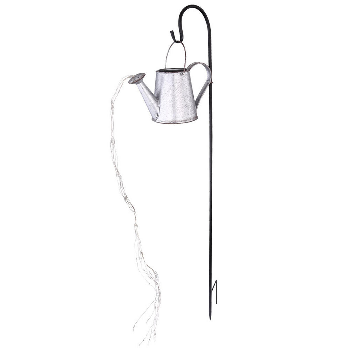 LED WEGELEUCHTE Solar Steckleuchte Silber - Silberfarben, Metall (30/17/112cm)