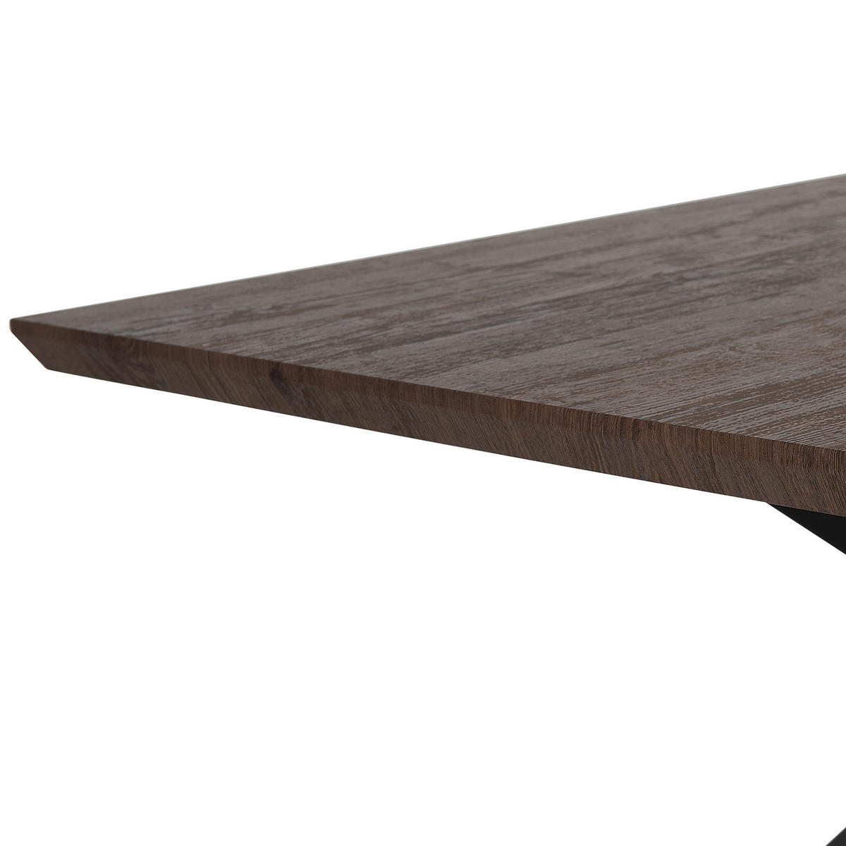 ESSTISCH 140/80/75 cm Dunkelbraun, Schwarz Rechteckig Spectra - Dunkelbraun, Holzwerkstoff (140/80/75cm) - Beliani