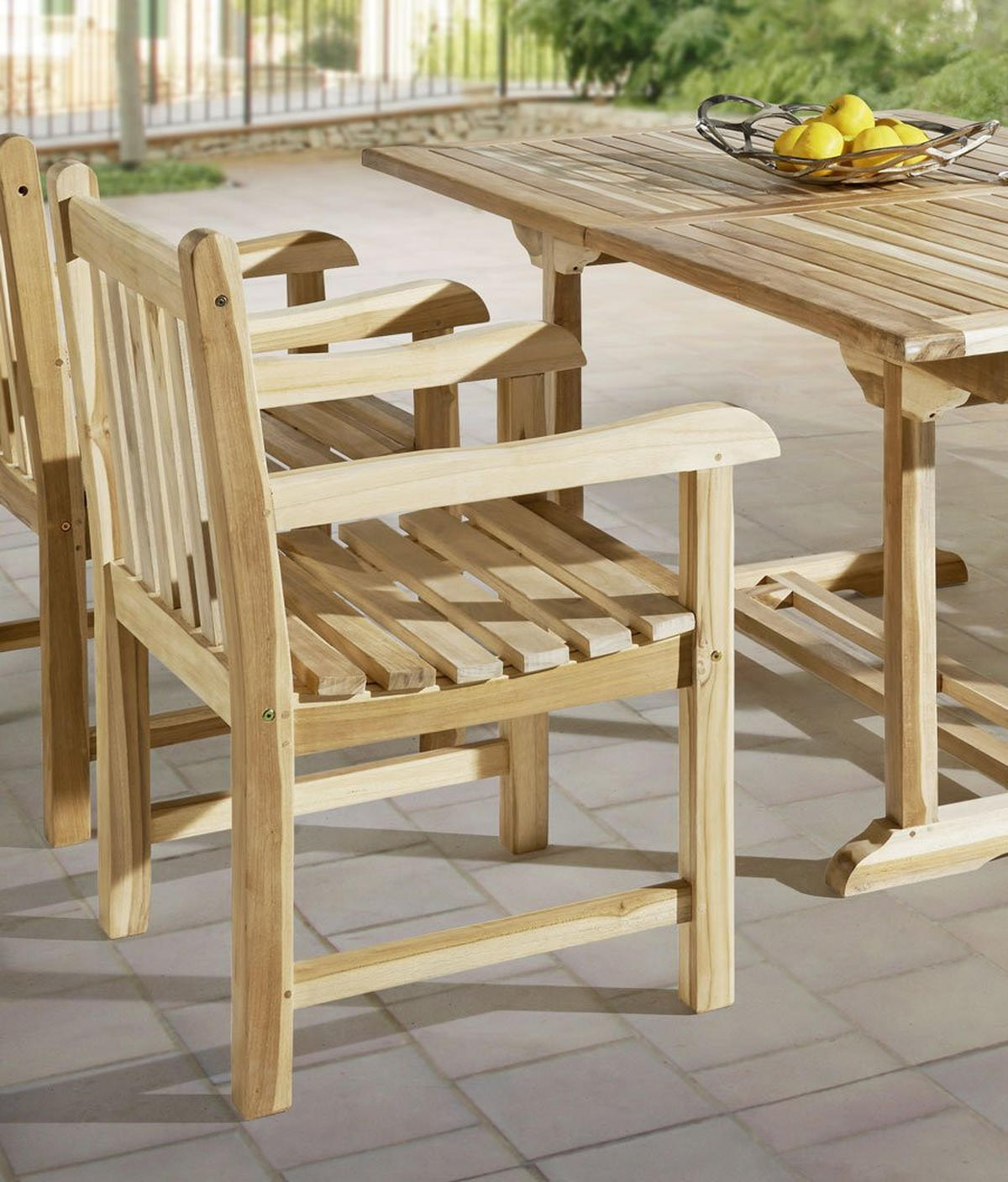 GARTENMÖBELSET 4TLG. - Beige, Holz - SAM
