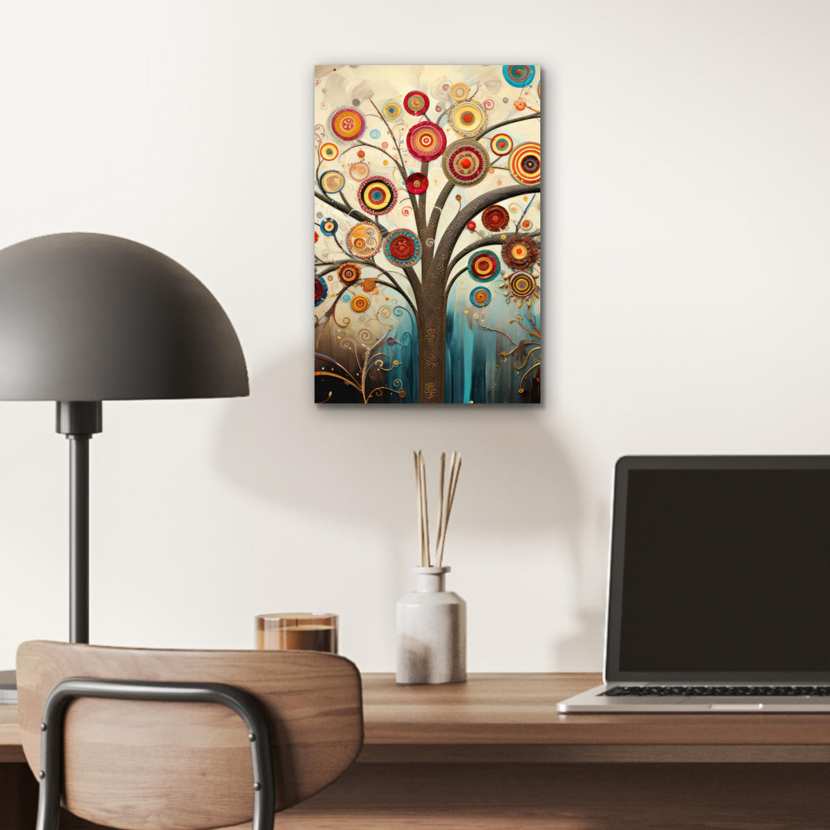 KOVOVÝ OBRAZ Strom - Strom života - Farba 20x30 cm - hnedá, kov (20/30cm) - MuchoWow