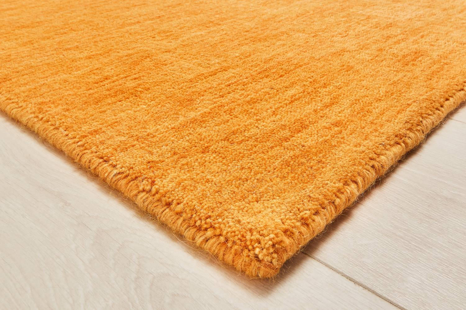 Thumbnail - Steffensmeier Wollteppich, Gold, Naturmaterialien, Quadratisch, 200x200 cm, für Fußbodenheizung geeignet, Teppiche & Böd...