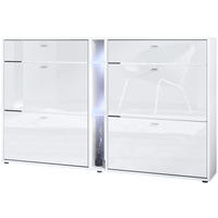 SCHUHSCHRANK Today Fronten in Weiß Hochglanz - Weiß Hochglanz, Holzwerkstoff (155.5/95/28cm) - Vladon