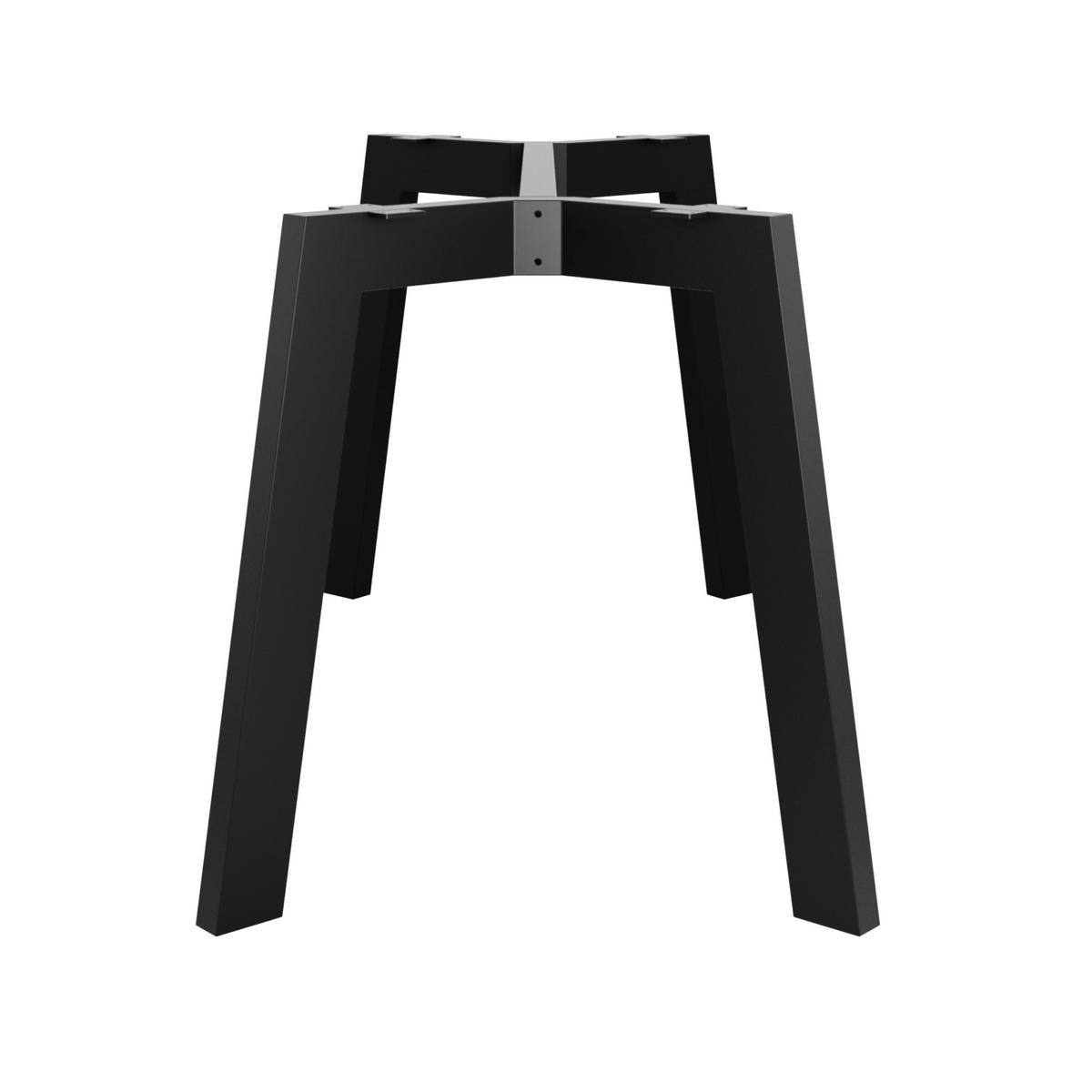 TISCHBEINE Barax Special Metall Schwarz 170/70/72 cm - Schwarz, Metall (70/72/170cm) - Metalo Pro