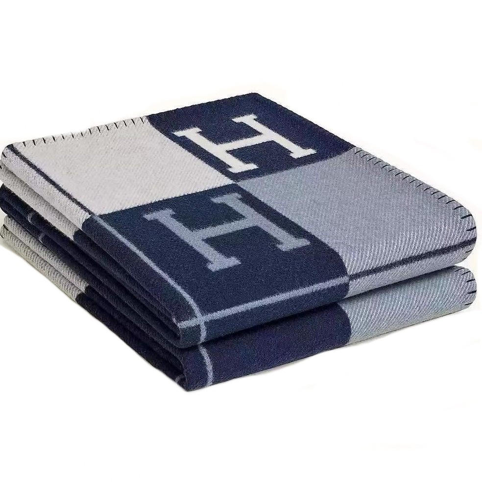 WOHNZIMMERDECKE - 130 x 180 cm - Blau - Blau, Textil (130/180cm)