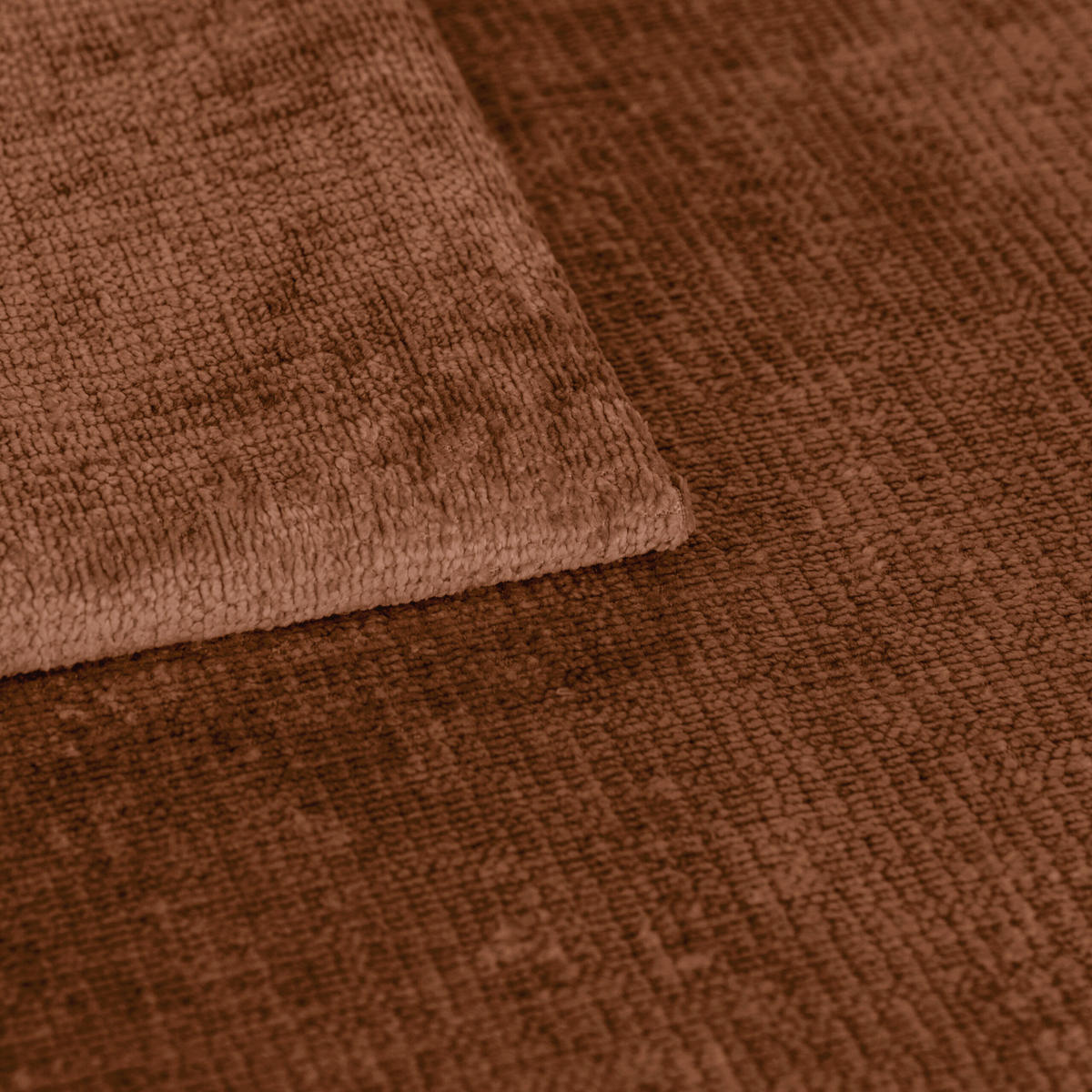 ECKSOFA Mit Schlaffunktion Und Bettkasten, Chenille-Stoff Perfecto, Kupfer, Rechts, HELA II - Kupferfarben, Holz (280/184cm) - Kaiser Möbel