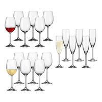 WEIN- UND SEKTGLÄSER Daily transparent 18er Set - Transparent, Glas - Leonardo Living
