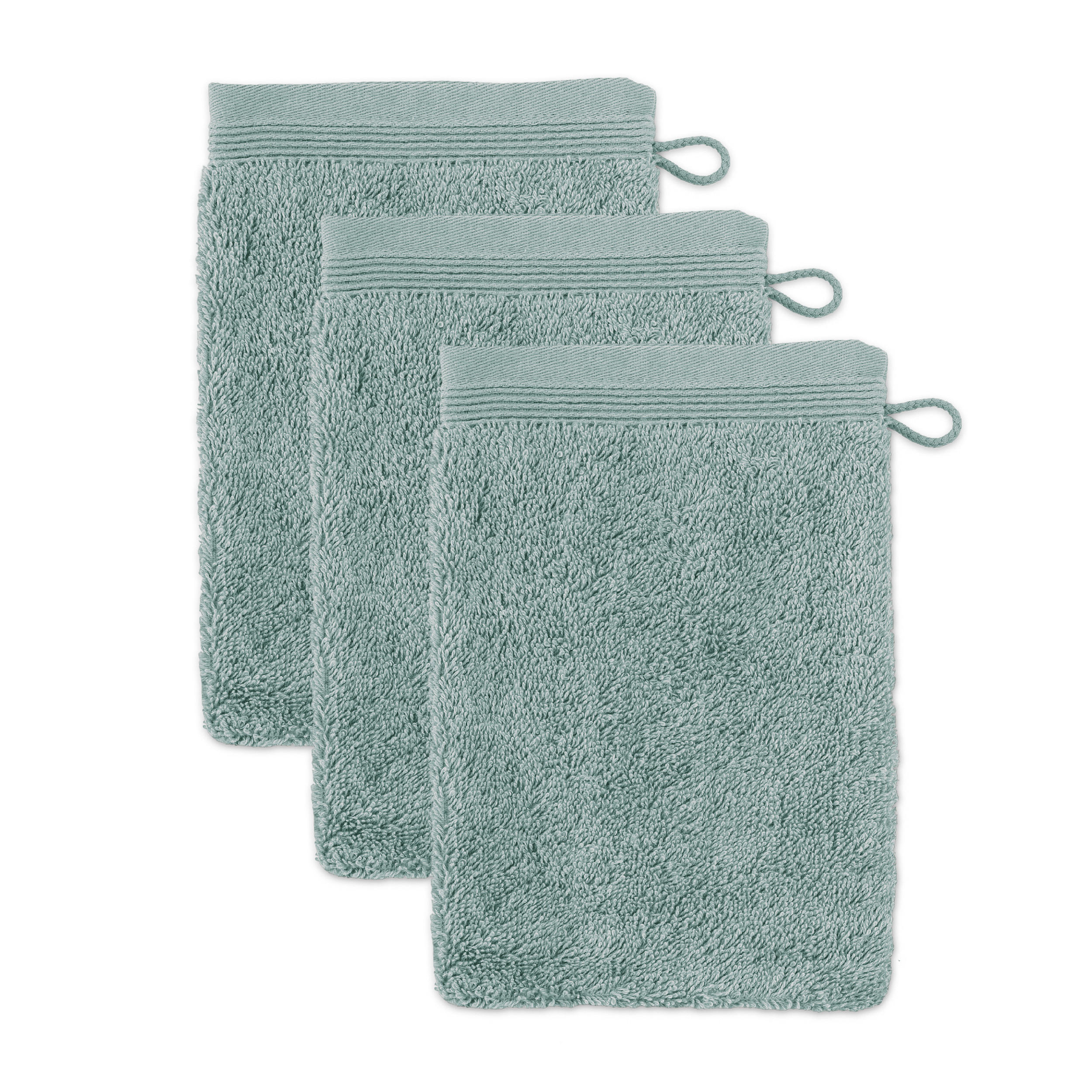 WASCHHANDSCHUH SUPERWUSCHEL 3ER PACK - Salbeigrün, Textil (15/20cm) - MÖVE