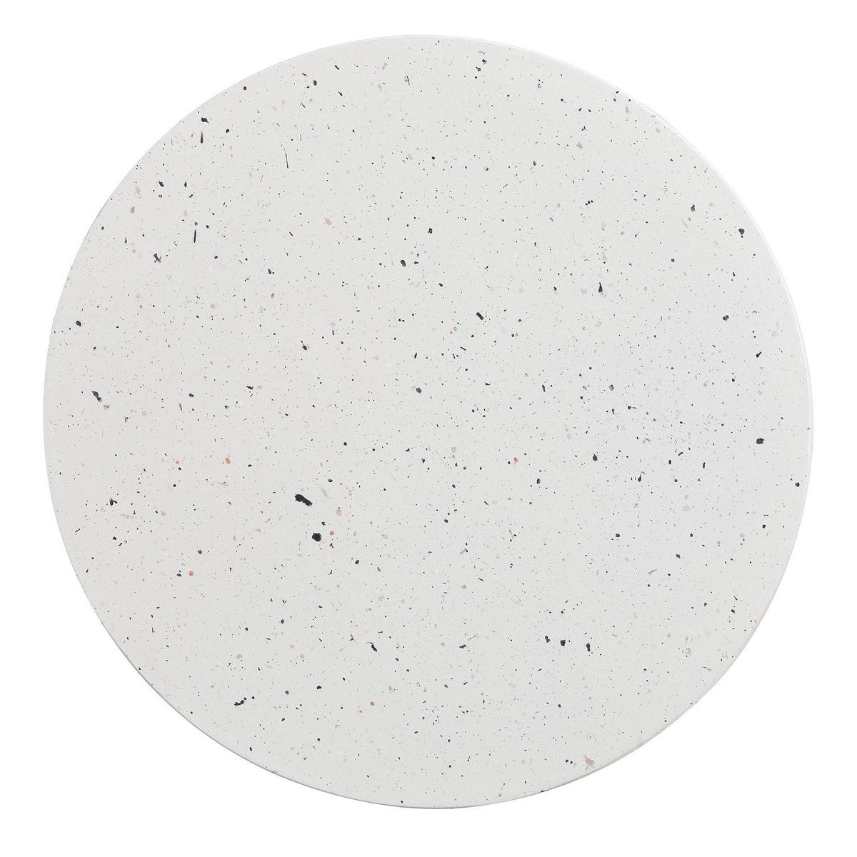 BEISTELLTISCH in Terrazzo Weiß,aus MgO,mit modernem Stil - Weiß, Naturmaterialien (39.5/39.5/45.5cm) - KOMHTOM
