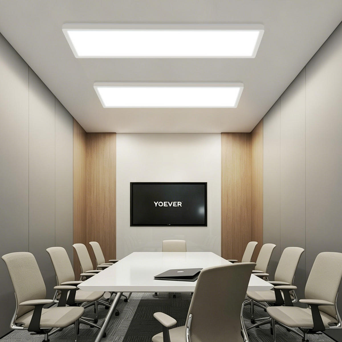 LED DECKENLEUCHTE Panel Weiß 20/58/3cm - Weiß, Kunststoff (58/20/3cm) - Nettlife