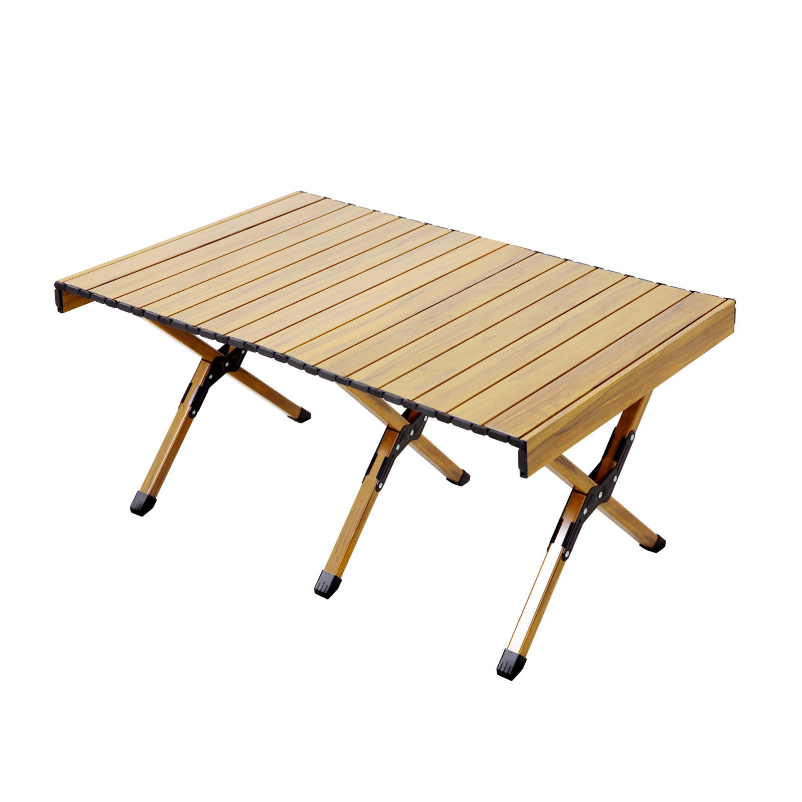 CAMPINGTISCH klappbar aus Aluminium Holzoptik - Naturfarben, Metall (60/119/44.5cm) - JAWINIO