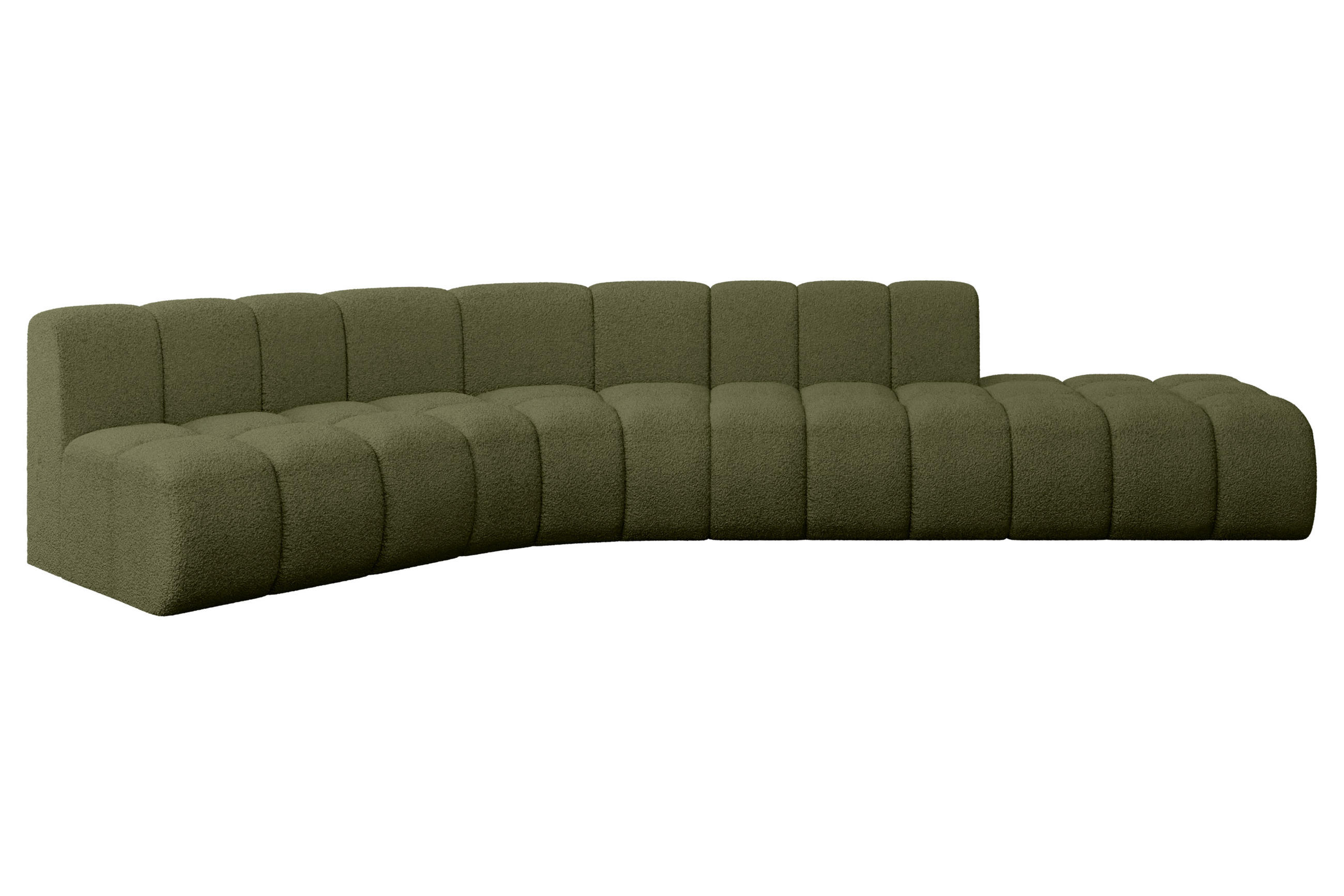 ECKSOFA modulares Sofa Brilo-L1 - 380x174x70 cm Grün - Grün, Holzwerkstoff/Textil (380/174cm) - ALTDECOR