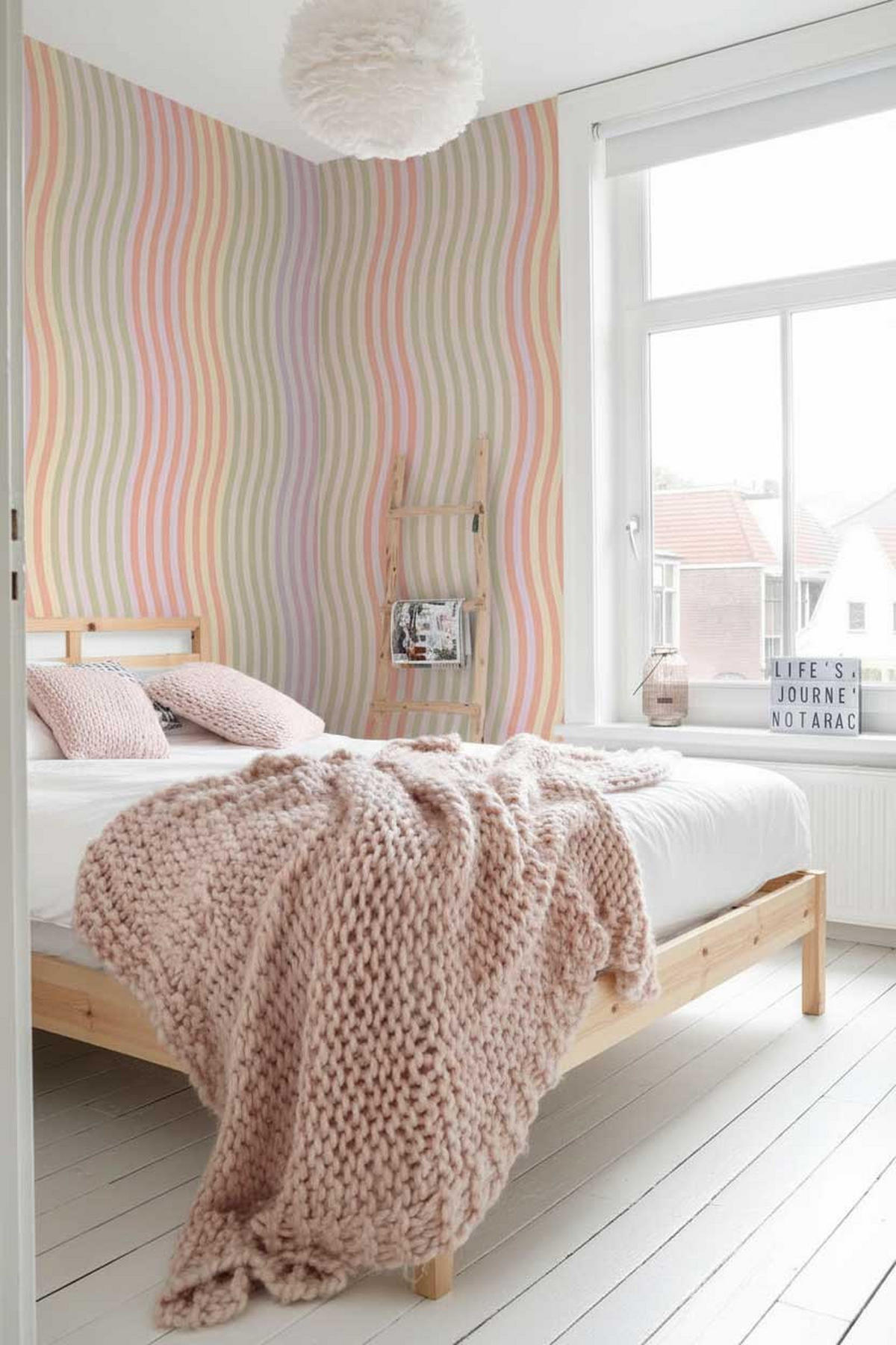 FOTOTAPETE Zickzack-Motiv 300 x 279 cm - Pink, Papier (300/279cm) - ESTAhome