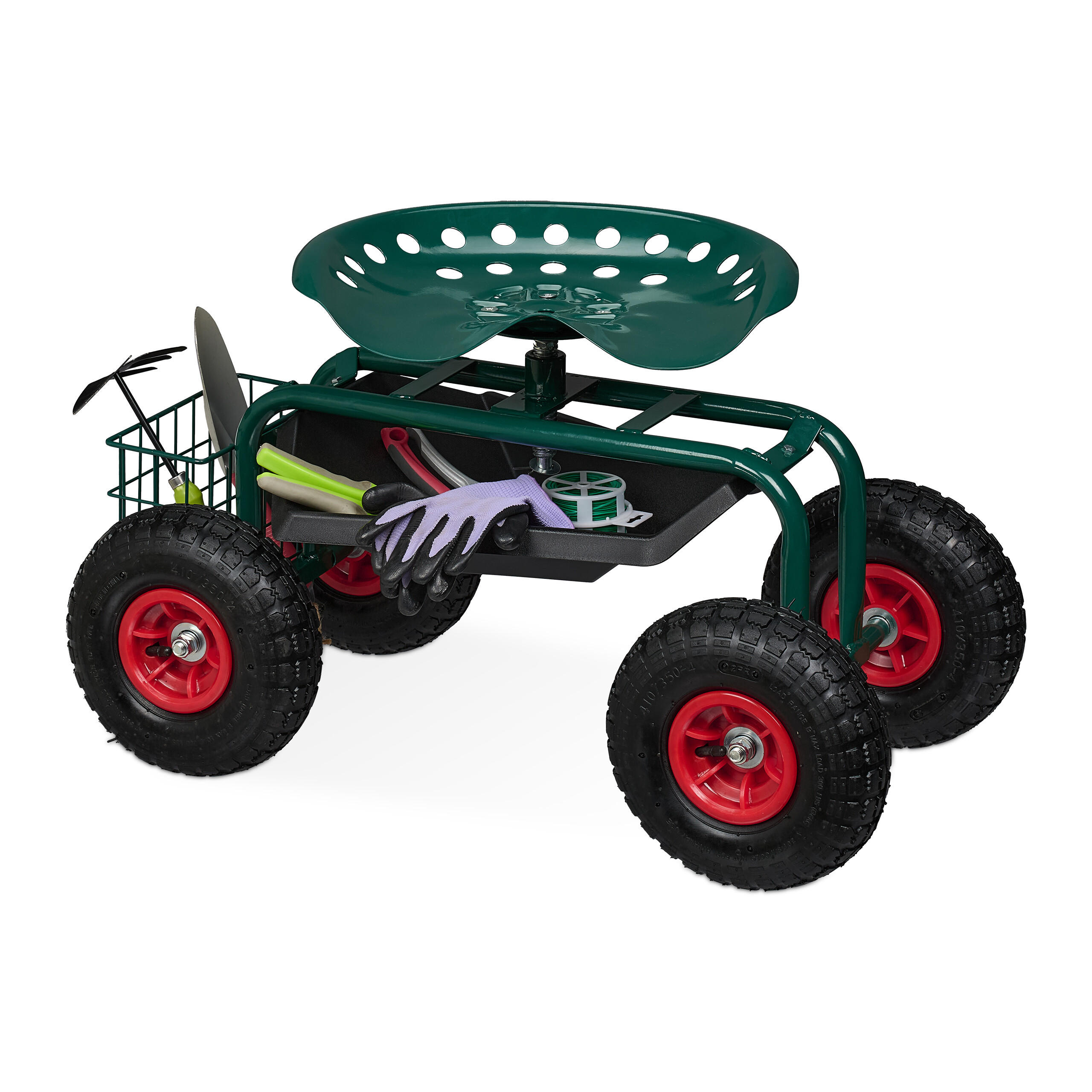 GARTENSITZ - Multicolor, Kunststoff/Metall (42/54/81cm) - Relaxdays