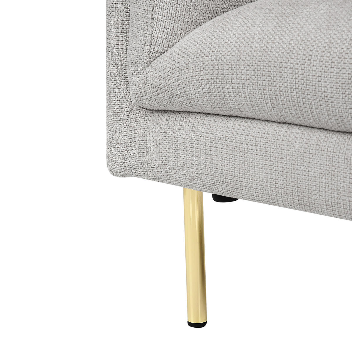 SESSEL Hellgrau Moen - Goldfarben/Grau, Textil (87/72/75cm) - Beliani
