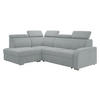 ECKSOFA Oslo 2rRLXp, Seite: Links LXP+R+2R - Silberfarben/Hellgrau, Holz/Textil (250/200cm) - MIRJAN24