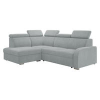 ECKSOFA Oslo 2rRLXp, Seite: Links LXP+R+2R - Silberfarben/Hellgrau, Holz/Textil (250/200cm) - MIRJAN24