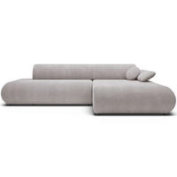 ECKSOFA Armone Hellgrau Chenille - Hellgrau/Schwarz, Kunststoff/Textil (173.5/286cm) - Selsey