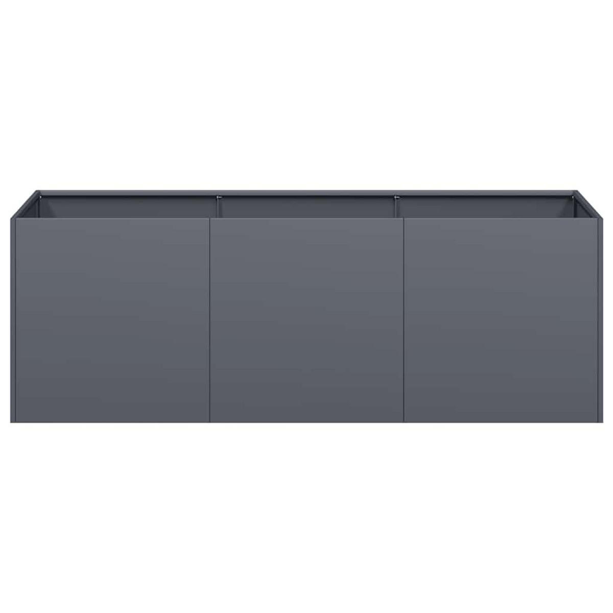 PFLANZGEFÄSS Anthrazit 120/40/40 Cm Kaltgewalzter Stahl - Anthrazit, Metall (120/40/40cm) - vidaXL
