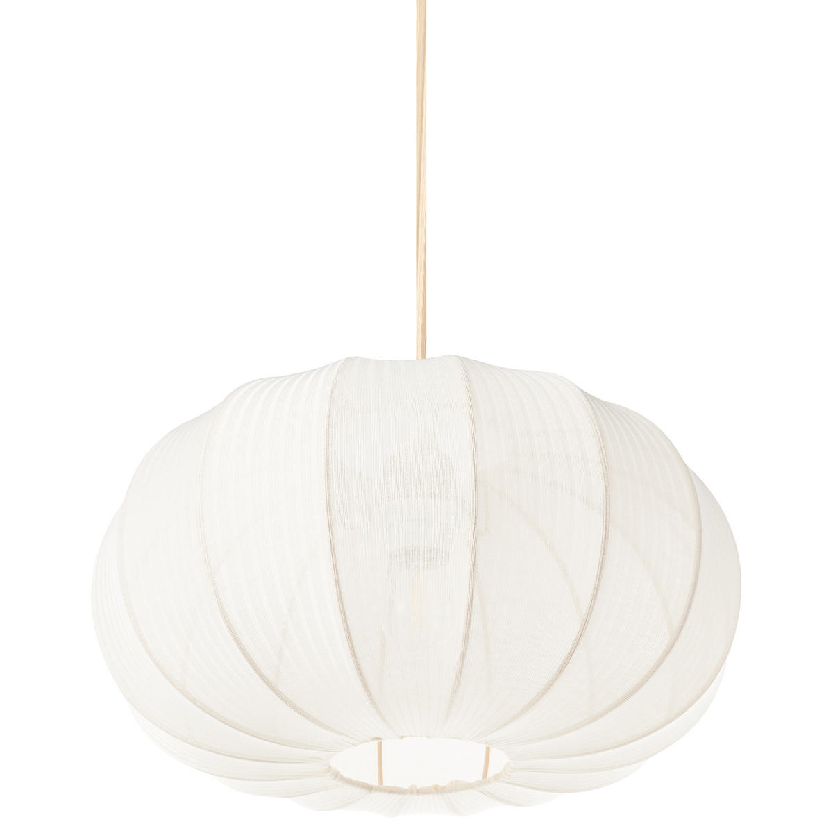 HÄNGELEUCHTE Weiß Tocuyo - Weiß, Textil (36/36/75cm) - Beliani