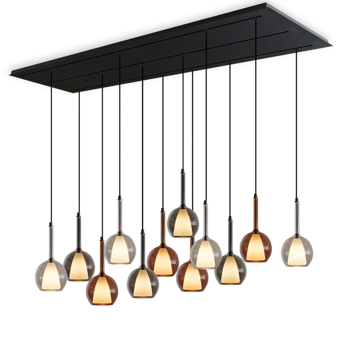 HÄNGELEUCHTE Belluna Mehrfarbig Ø 14cm - Multicolor, Glas (14/14/35cm) - s.luce